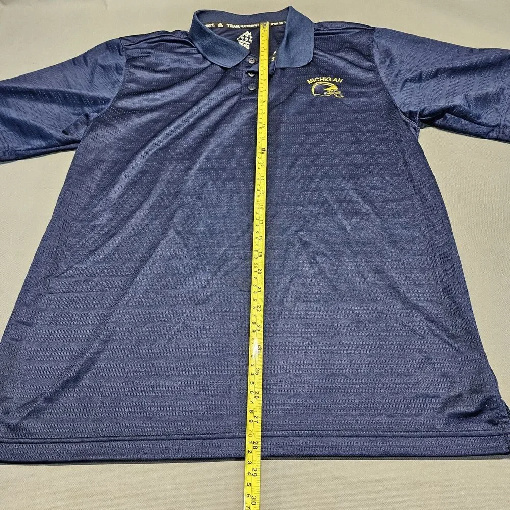 Adidas University Of‎ Michigan Team Performance Climalite Mens Large Polo